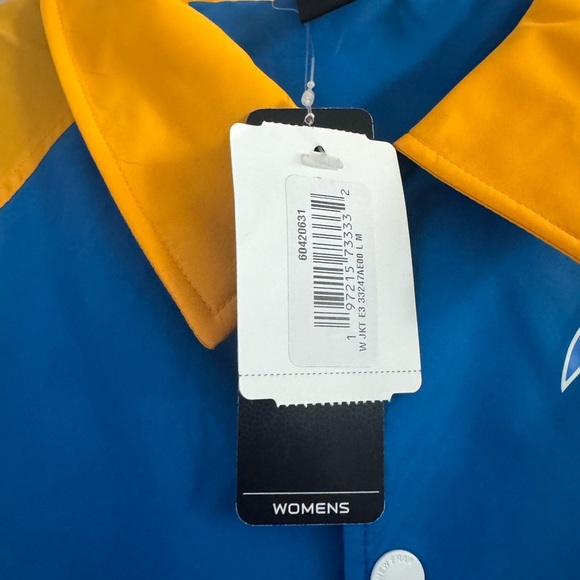 New Era Women's Chargers Los Angeles Coaches Raglan Full-Snap Jacket Blue Yellow - Picture 4 of 9